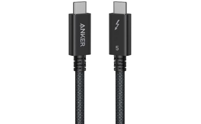 Anker Prime Thunderbolt 5 Cable, 1M USB C to USB C Cable, 240W Charging, 80Gbps Data Transfer, Up to 120Gbps Bandwidth, 8K/4K Displays, for iPhone 16, MacBook, and More - Black